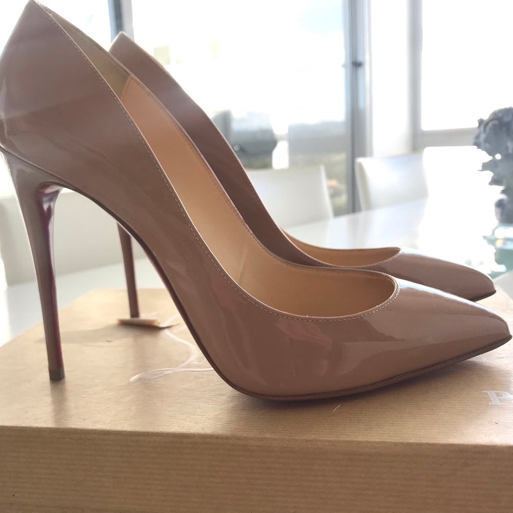 LOUBOUTIN Pigalle Follies 100 patent-leather pumps